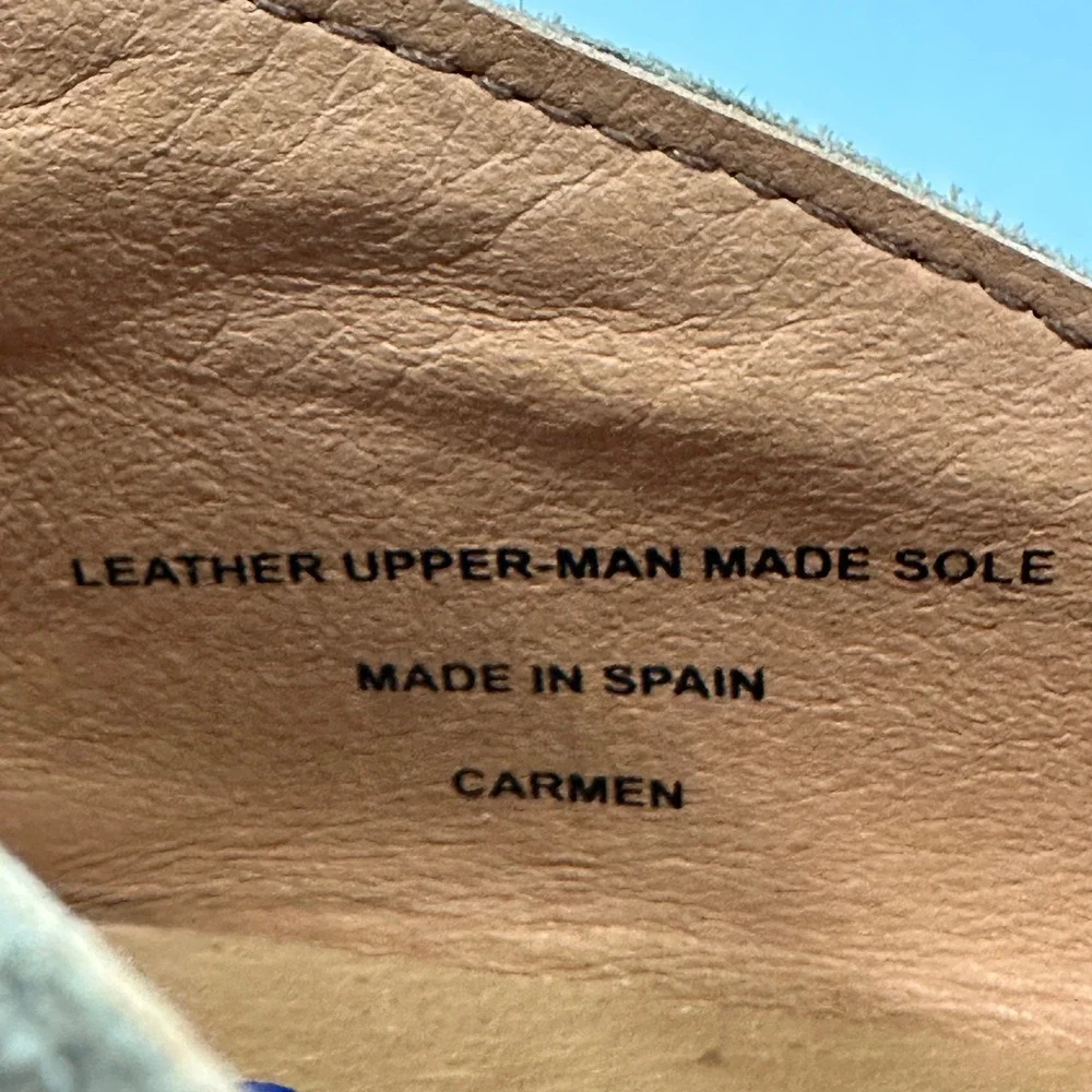 Verbenas Carmen Espadrille Womens 39‎ Brown Suede Leather Flat | Coastal Boho